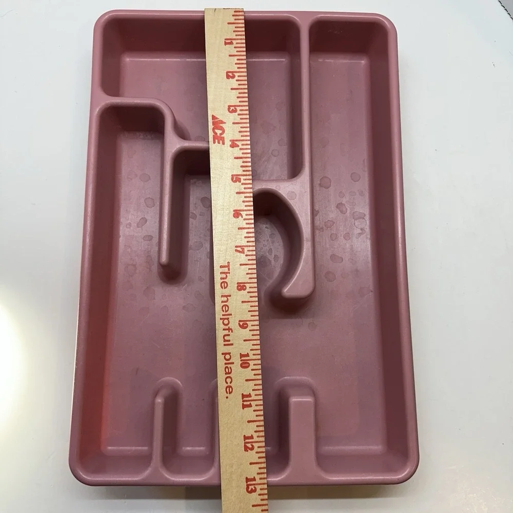 Vintage‎ Rubbermaid Pink Cutlery Tray Silverware Drawer Organizer